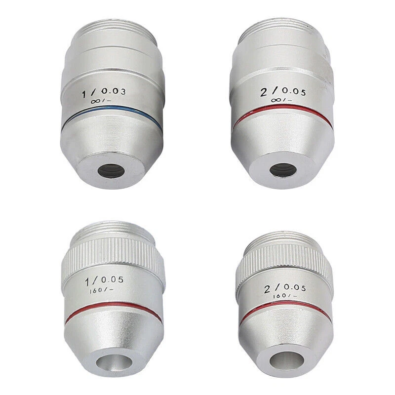 195 1X 2X RMS Achromatic Infinity Objective Lens for Biological Microscope