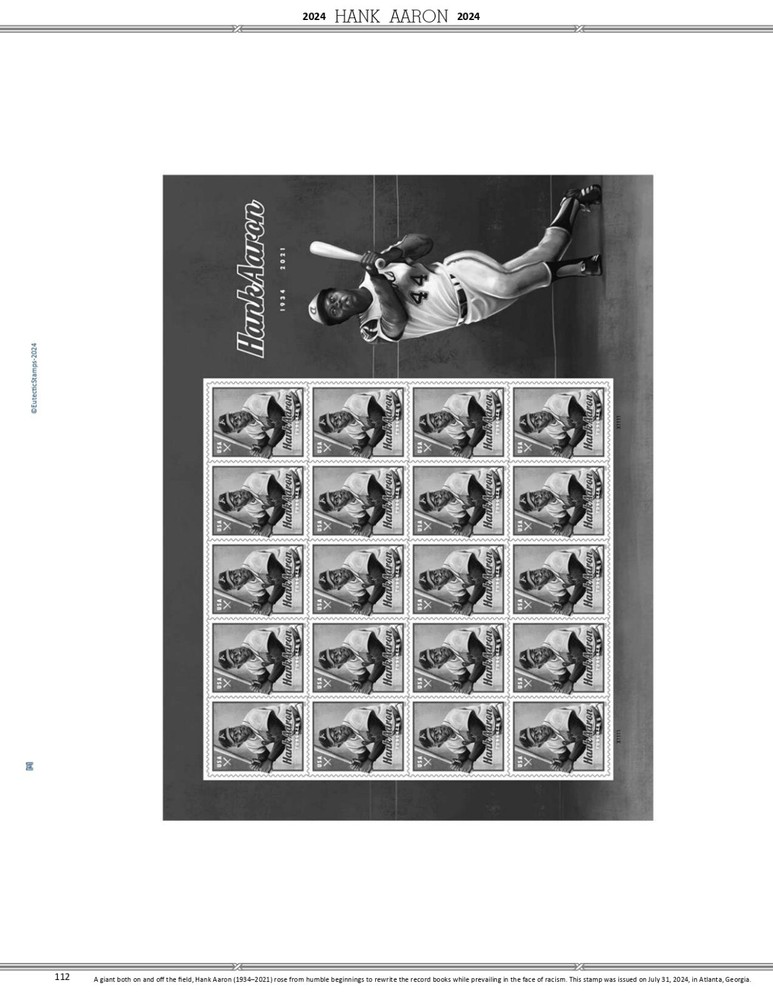 2024 U.S. Commemorative Plate Block Supplement (White Ace Alternative)