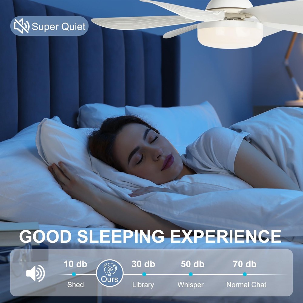 Dimmable Socket Fan Light, 20.5IN Remote Control Combo for Garage, Kitchen, Room