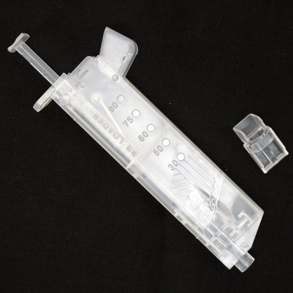 BBTac Airsoft Speed Loader 100 6mm Plastic BBs Capacity Fast Loading Clear