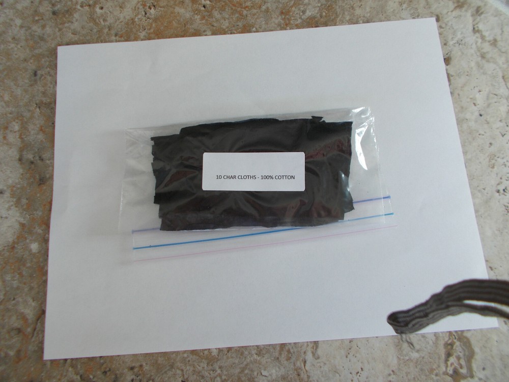 Char Cloth Fire Starter 10 Pieces 