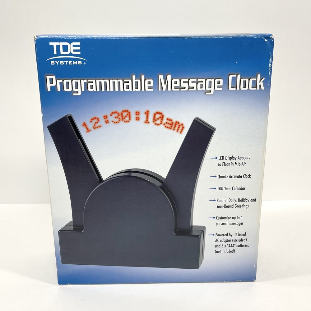 TDE Systems Programmable LED Message Clock Floating Message Works