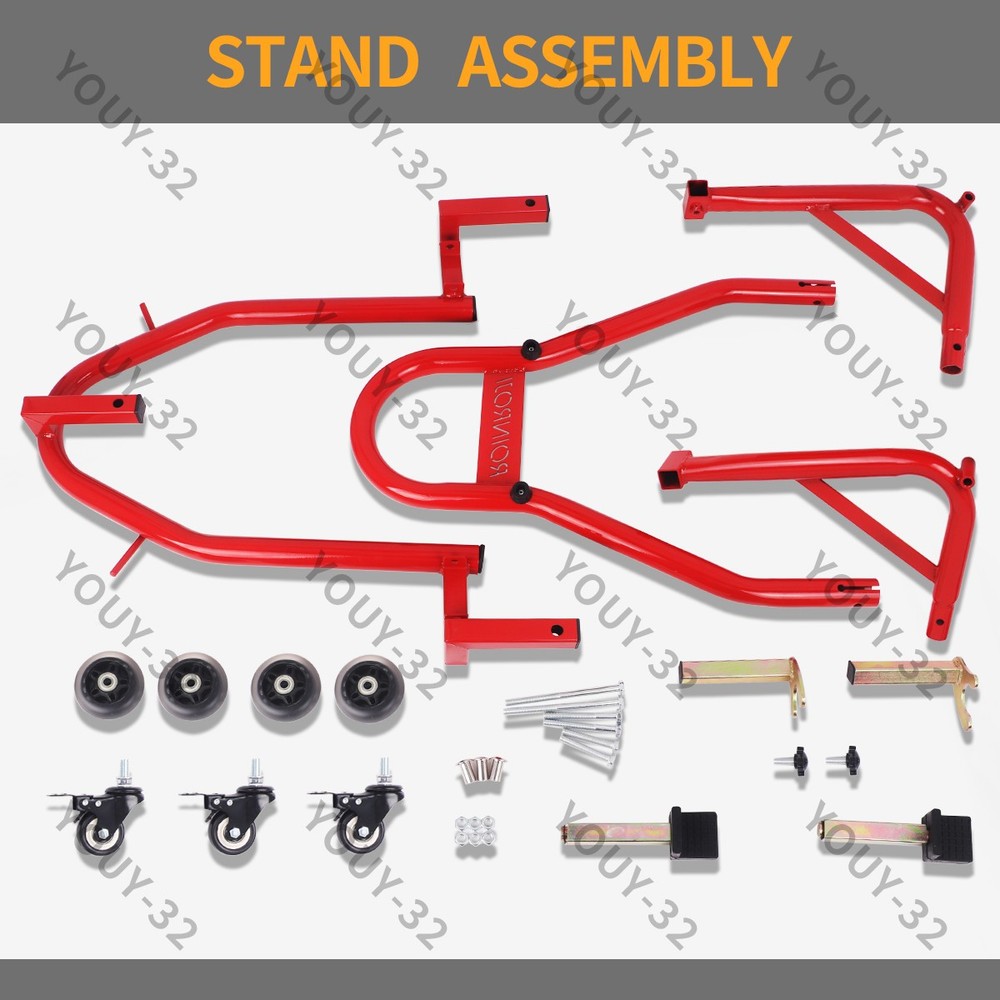 360° Motorcycle Stand Lift Paddock Wheel Fork Adjustable Dismantable Universal