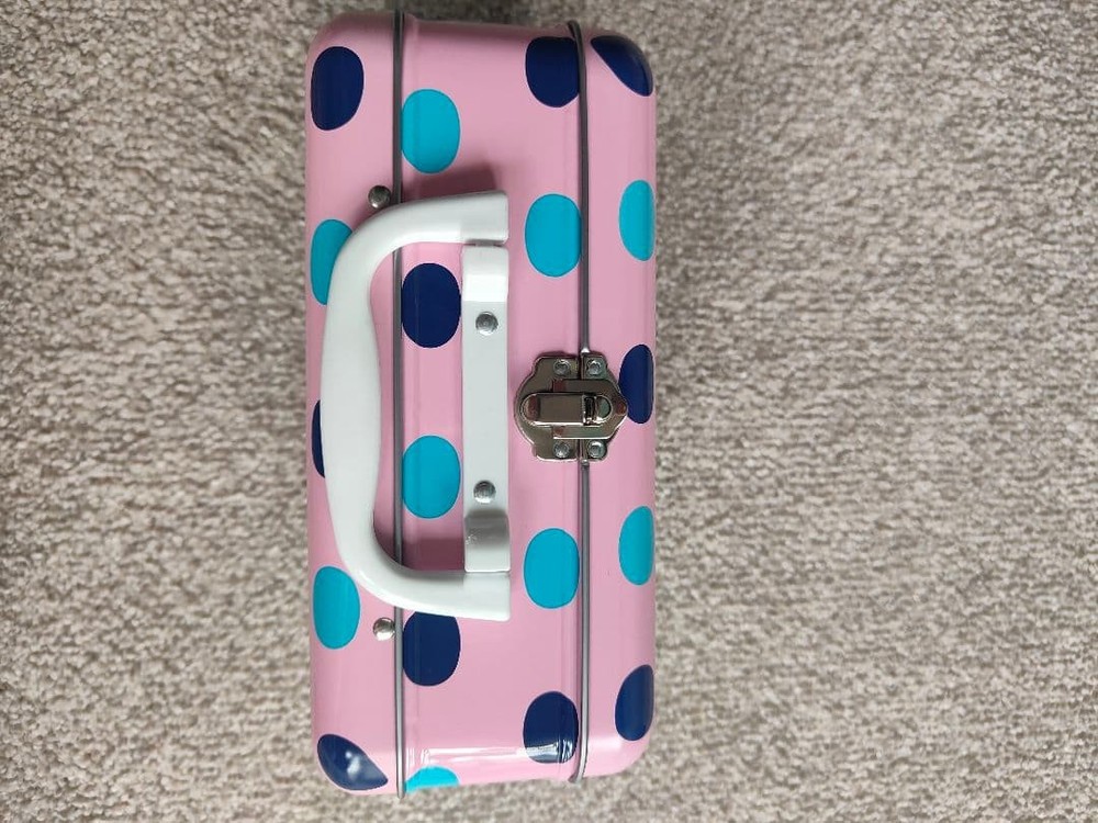 [Retro] Dot pattern back type tin can