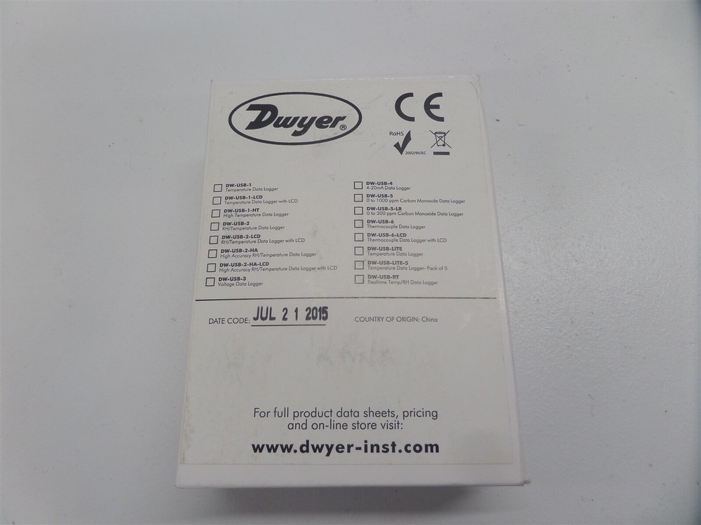 Dwyer DW-USB-6-LCD Thermocouple Temperature USB Data Logger