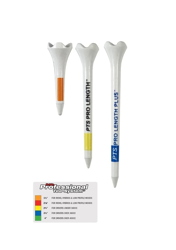 Pride Performance Professional Tee System Plastic Golf Tees (30 Count) , Yell...