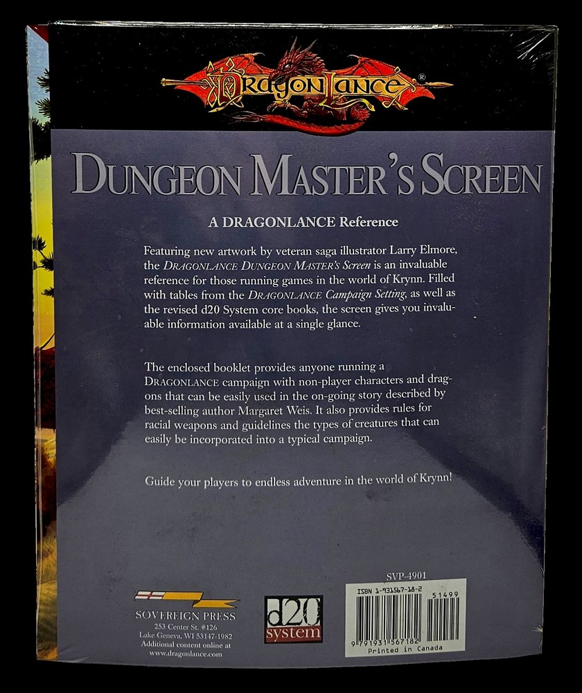 Dragonlance Dungeon Masters Screen