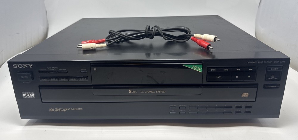Sony Compact Disc Player CDP-C345 5 DISC CD Changer Tested Working NO REMOTE!