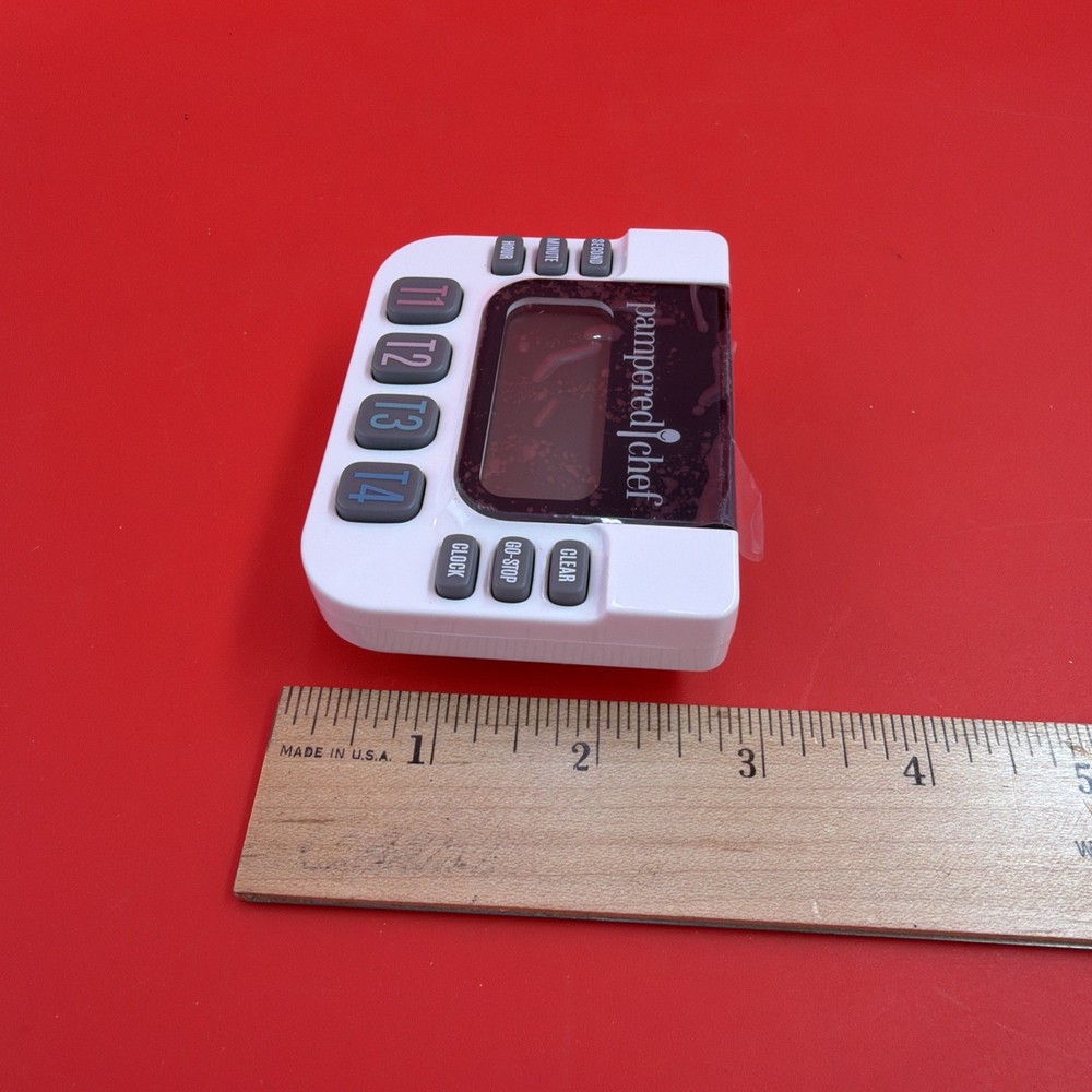 The Pampered Chef Digital Kitchen White Timer 100479