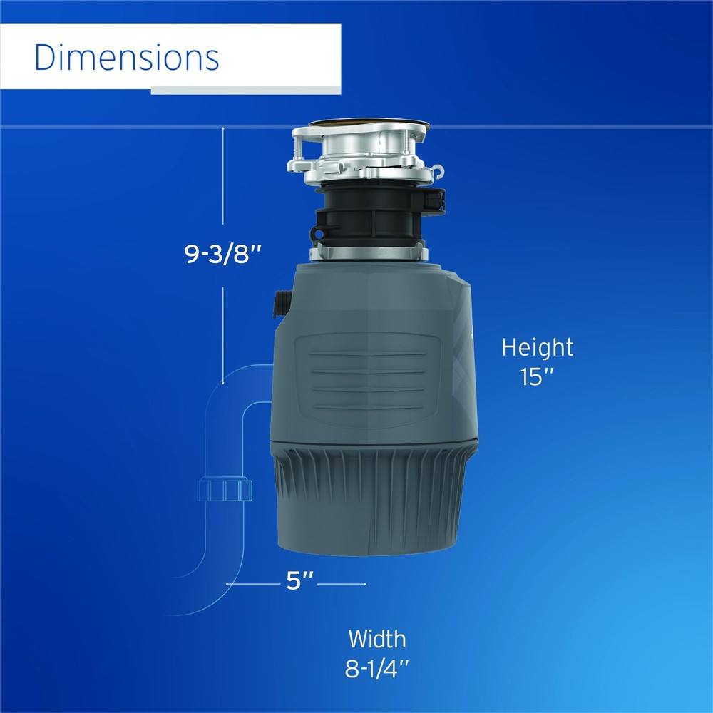 InSinkErator Evolution Cover Control 3/4 HP Garbage Disposa