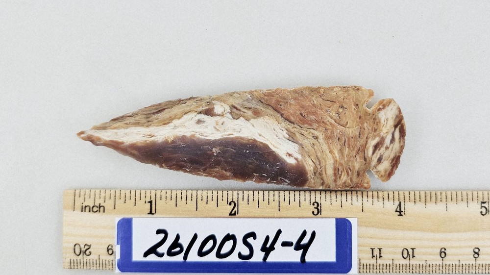 4" Spearhead - Lance Head - Drill Point - Hand Knapped Agate