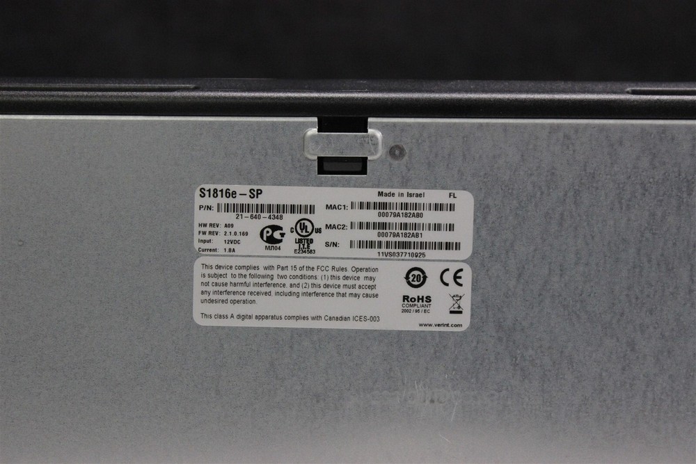 Verint S1816e-SP Video Encoder