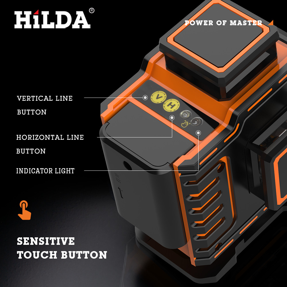 4D Laser Level Self-Leveling 360 Horizontal and Vertical Cross Laser Level