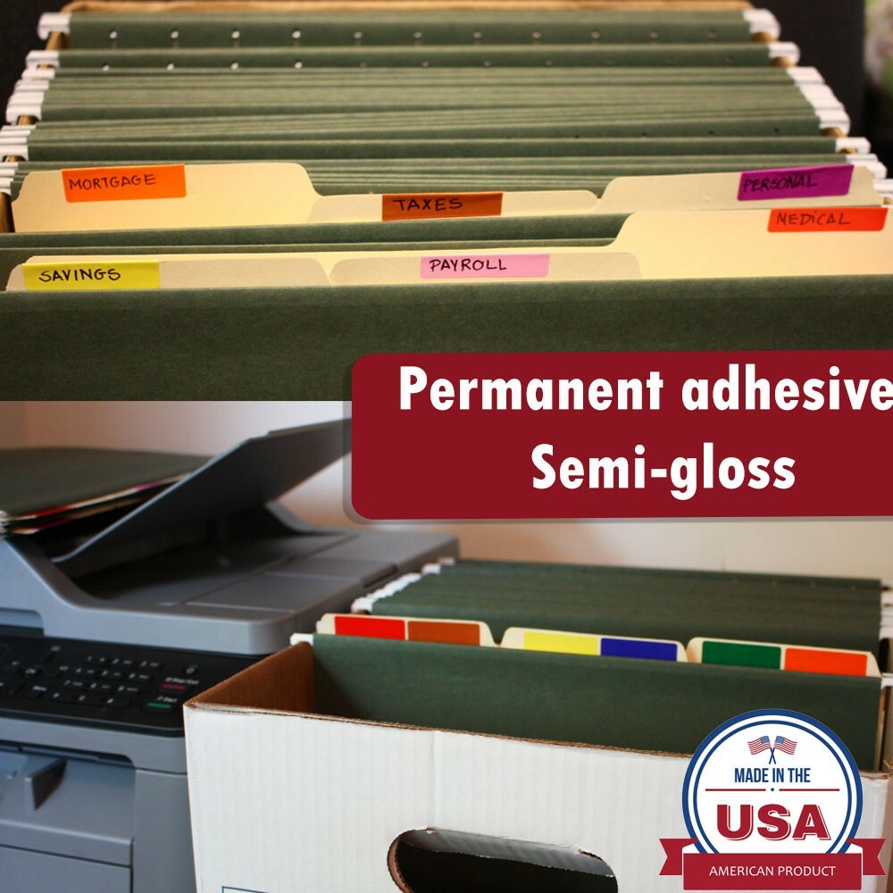 Rectangular Label Stickers 1.57 x 0.75 Inch Adhesive Rectangles Office 440 Pack