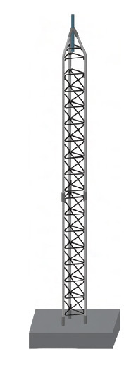 Rohn 25G 40' Tower with Hinged Base (Fold Over Base)