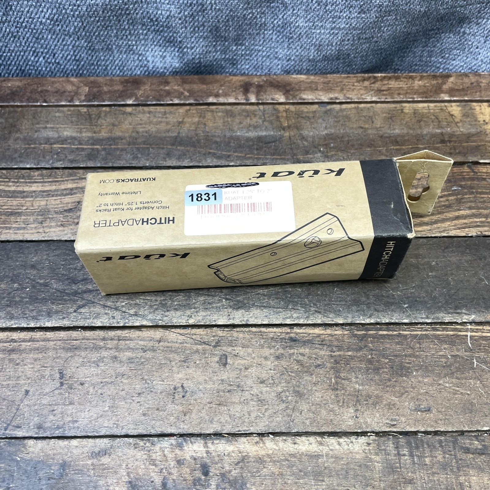 Kuat Hitch Adapter 1.25in To 2in Silver For Kuat Bike Racks Receiver Rack