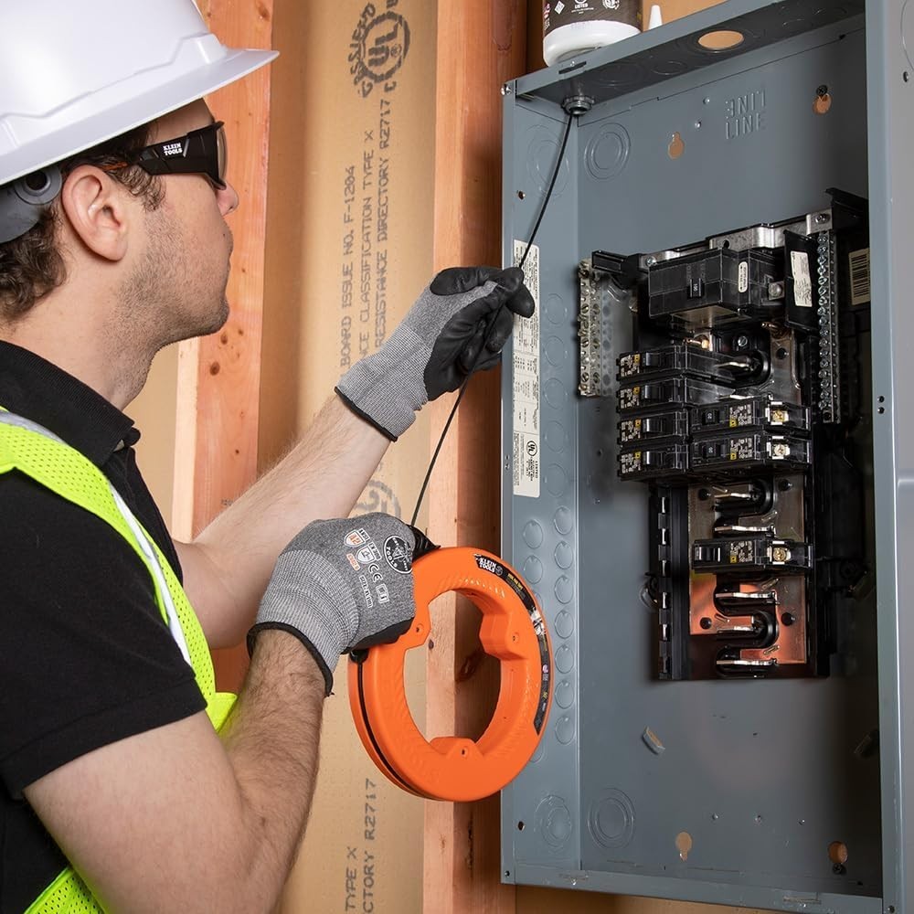 Klein Tools 50ft Steel Fish Tape with Double Loop Tip