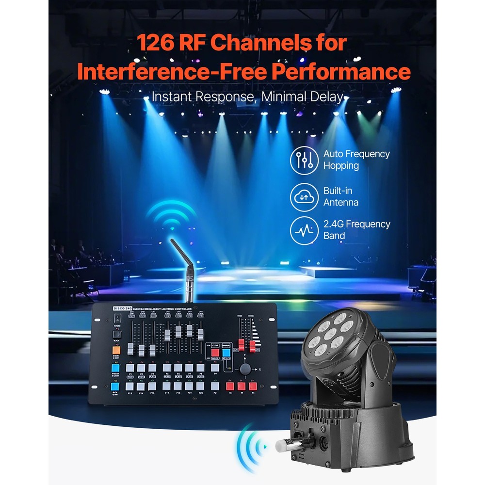 DMX Wireless Receiver Transmitter Controller for LED Stage Light 4 PCs