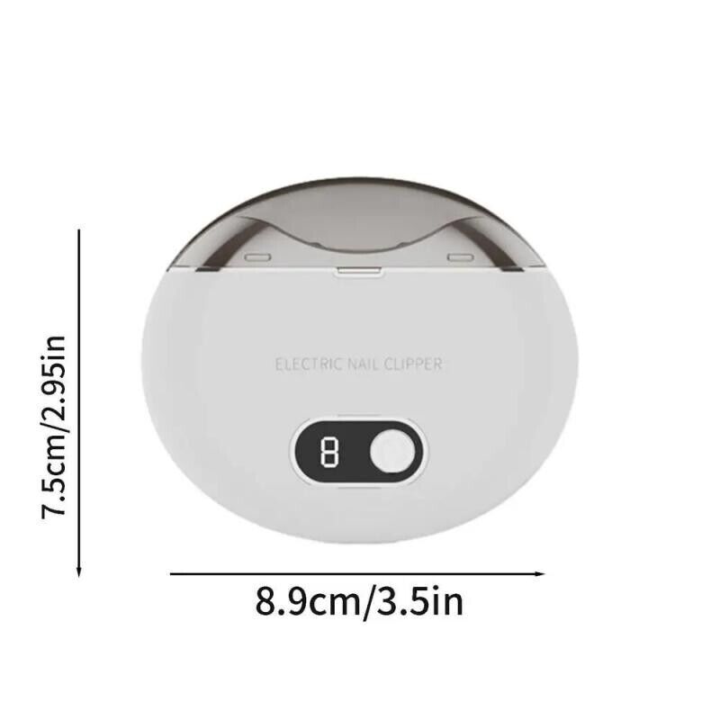 Safety Electric Automatic Nail Clippers Toe Thick Nails Cutter Pedicure White