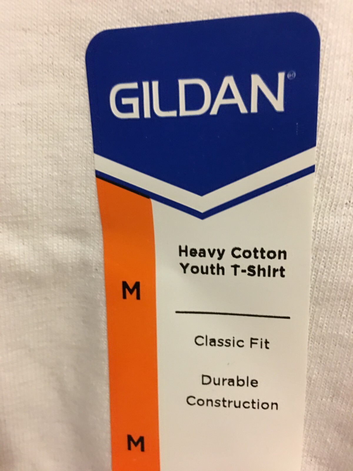 BRAND NEW LOT OF 6 BOYS SIZE M 10-12 GILDAN HEAVY COTTON SHORT SLEEVE WHITE tees
