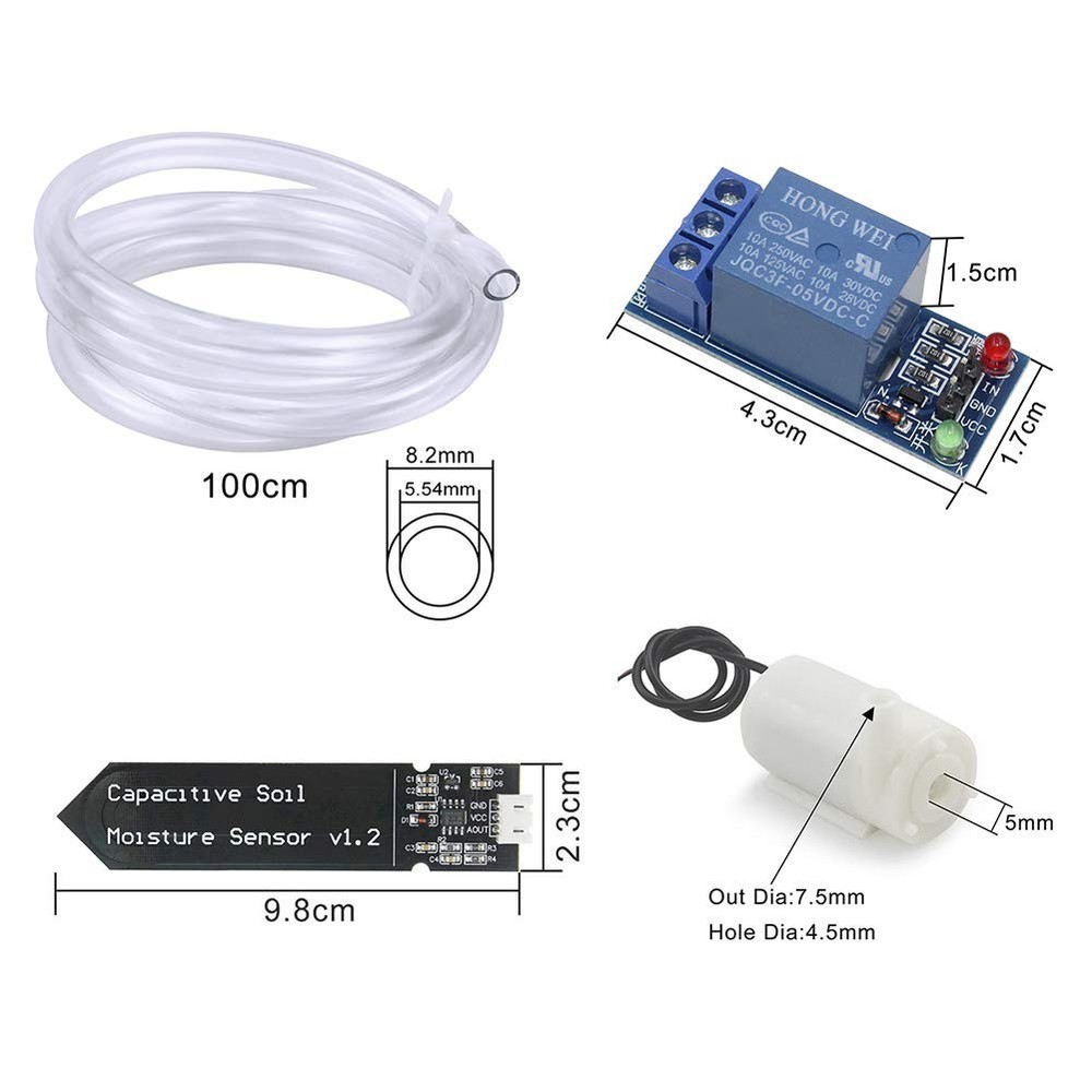 Automatic Irrigation DIY Kit Self Watering System with Capacitive Soil Moistu...