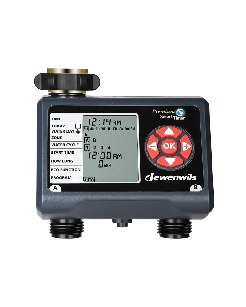 DEWENWILS 2 Zone Sprinkler Timer 8 Programs Water Hose Timer Leakproof Outdoor