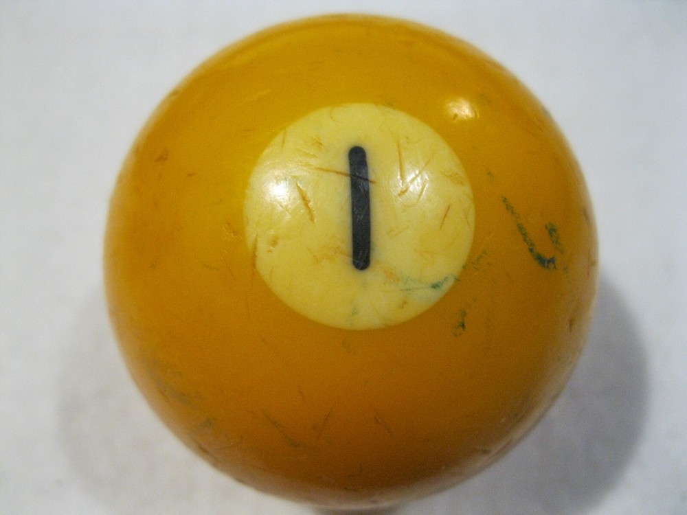 Vintage Billiard Pool Ball Number 1 Solid