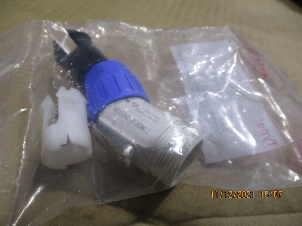 Power con style cable mount white new white inline power con