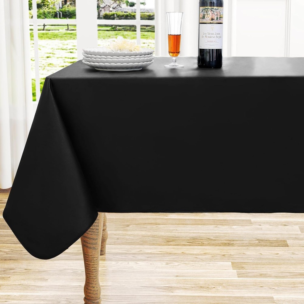 homing Rectangle Vinyl Tablecloth, Waterproof 84 x 60 (Rectangular), Black