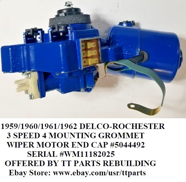 1959/1960/1961/1962 DELCO-ROCHESTER 4 MOUNT 3 SPEED WIPER MOTOR