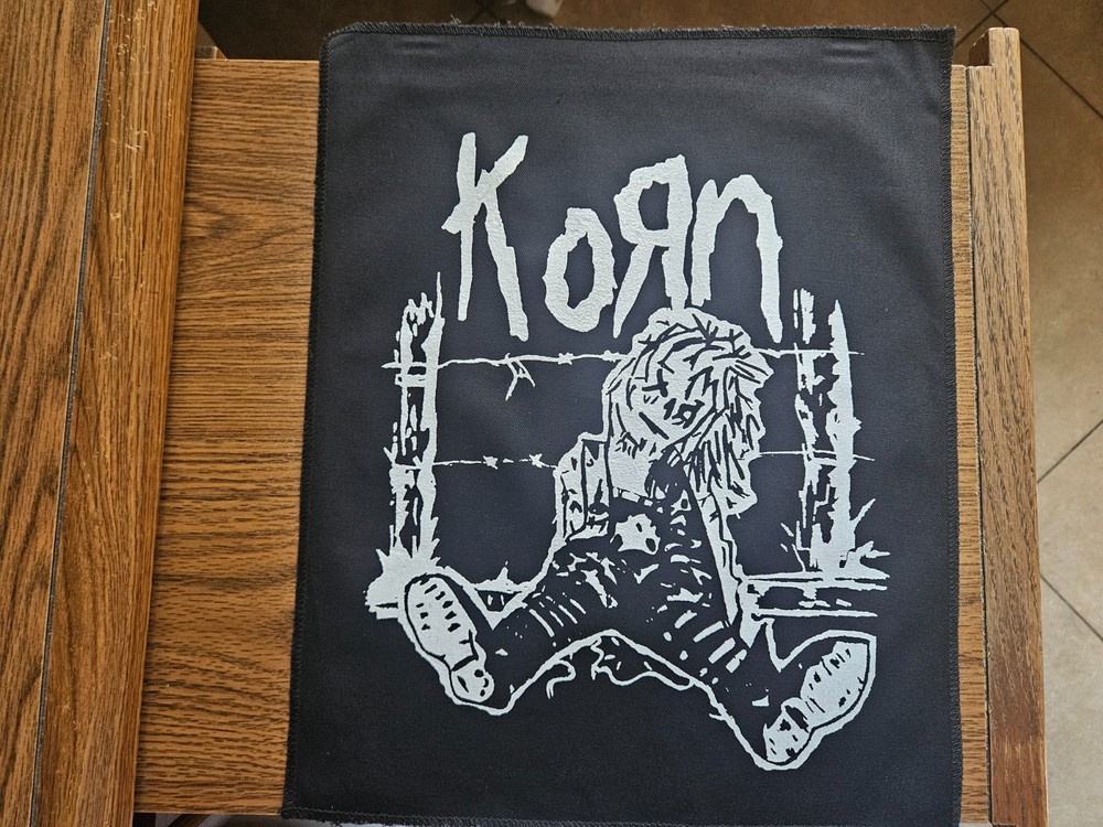 KORN, CANVAS SCREEN PRINTED LARGE BACK PATCH