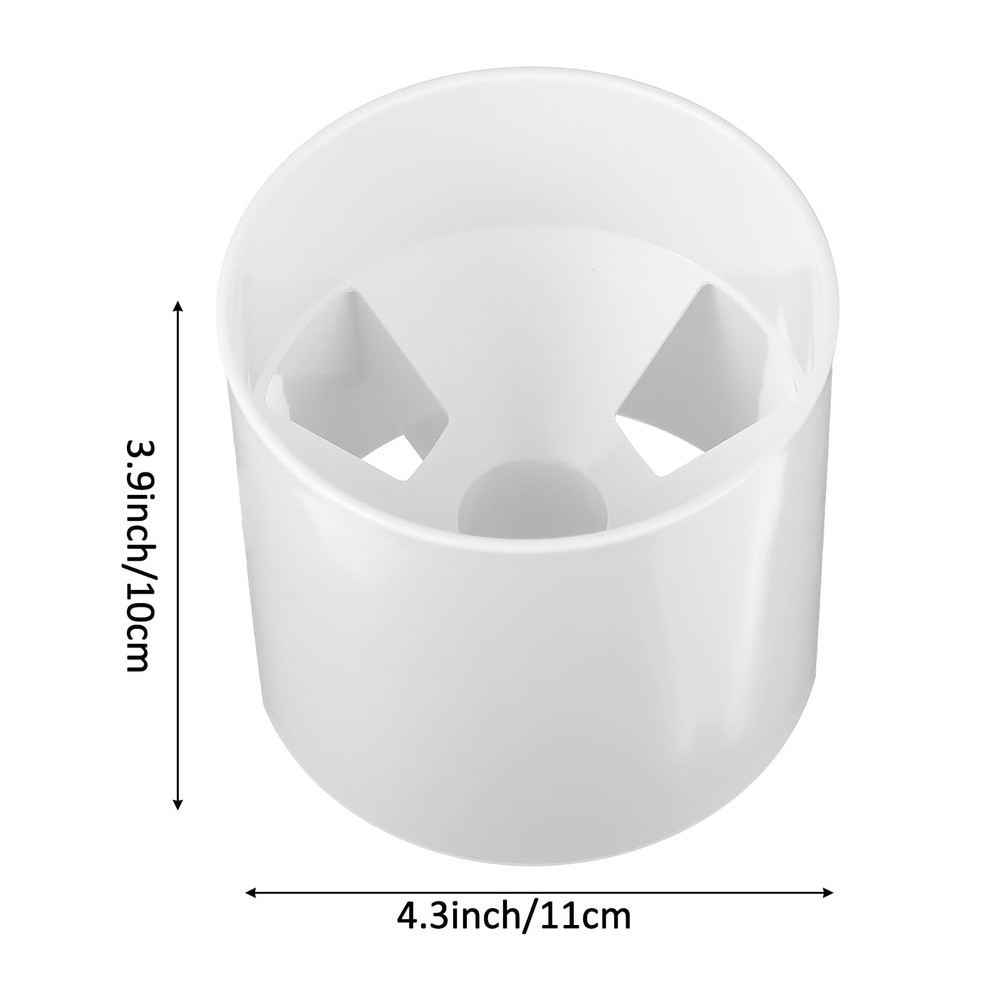 Golf Hole Cup Set - 2PCS Ivory White Plastic, 4 Deep, Durable Design