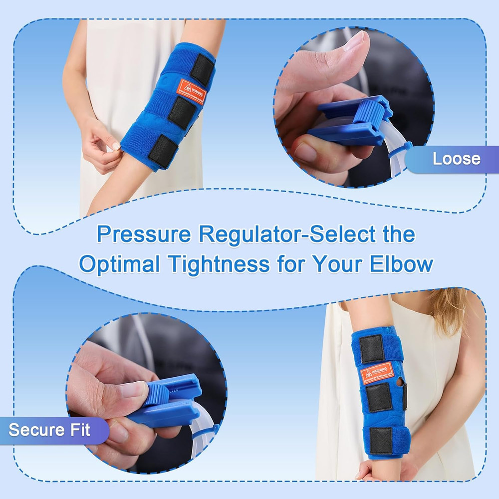Ice Machine for Elbow, Portable Quiet Cold Therapy Machine with Timer, Adjustabl