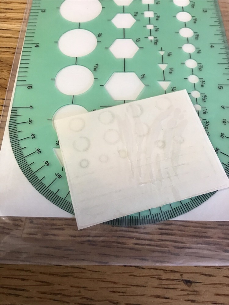 NOS Pickett Protractor, Hexagon , Round ,Square Template 1034 - FREE SHIP!