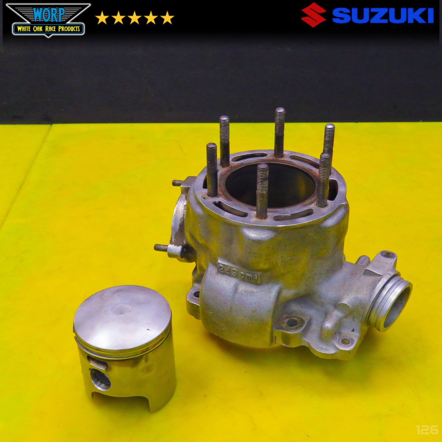 1986 SUZUKI LT250R ENGINE CYLINDER BARREL JUG TOP END + PISTON 70MM 85-92