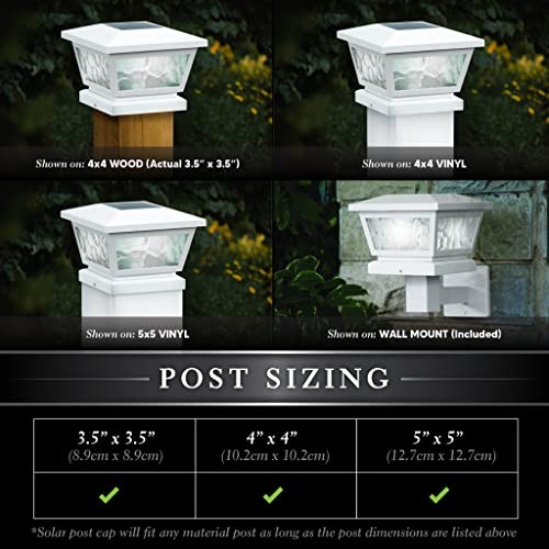 Fairmont Solar Post Cap, FS100W, White - High Performance, Energy Efficient,