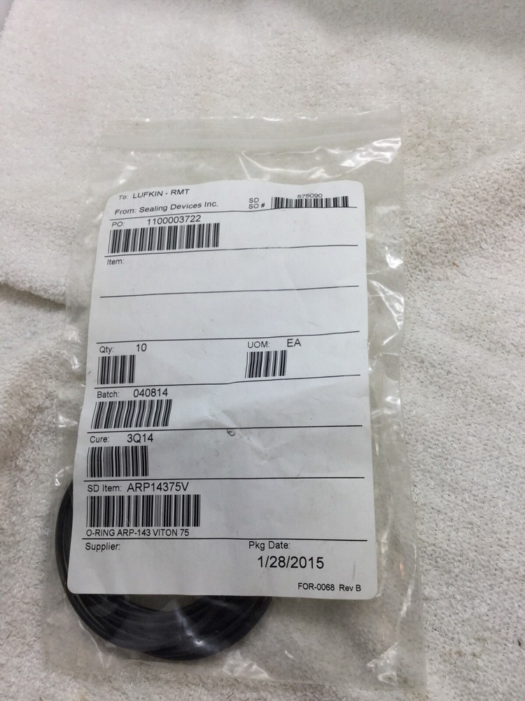 BLACK O-Ring Apr-143 Viton 75 - 10 pcs