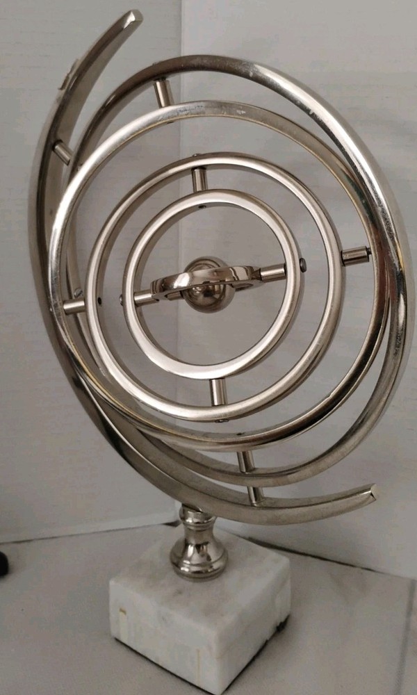 Decorative Metal Armillary Rotating Globe on Stand