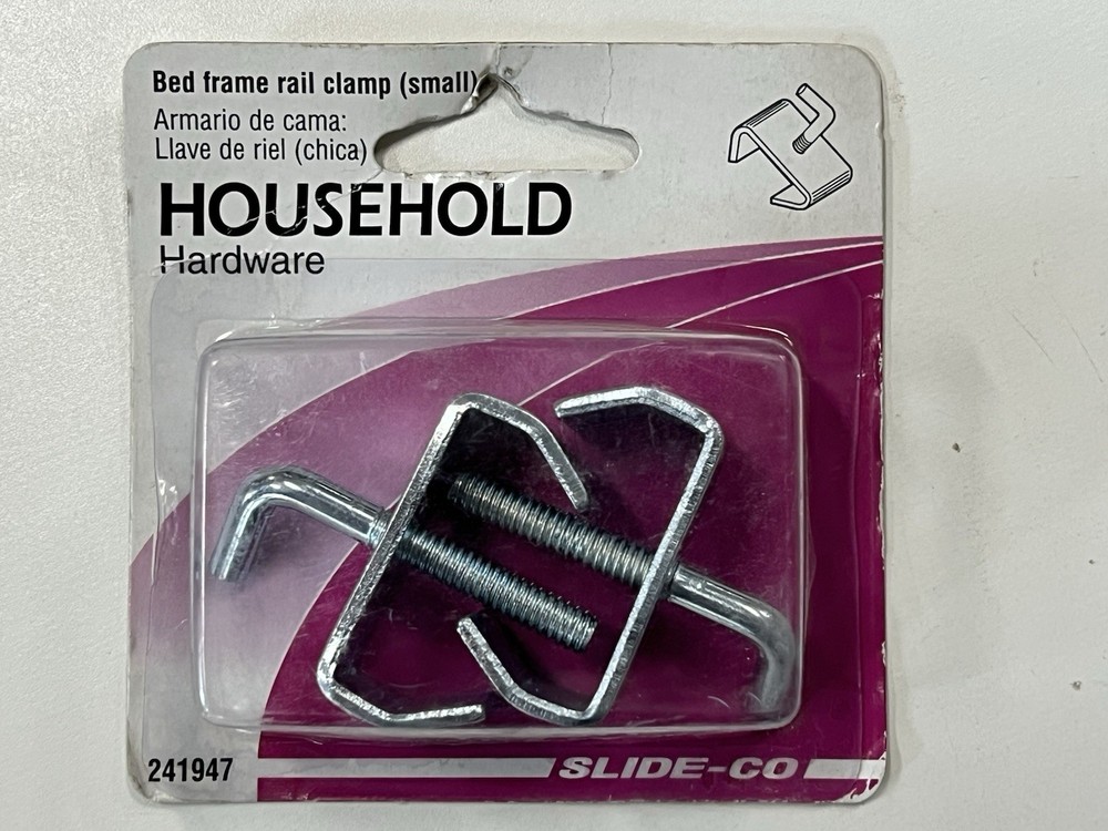 2-Pack Bed Frame Rail Clamp Small Slide-Co 241947