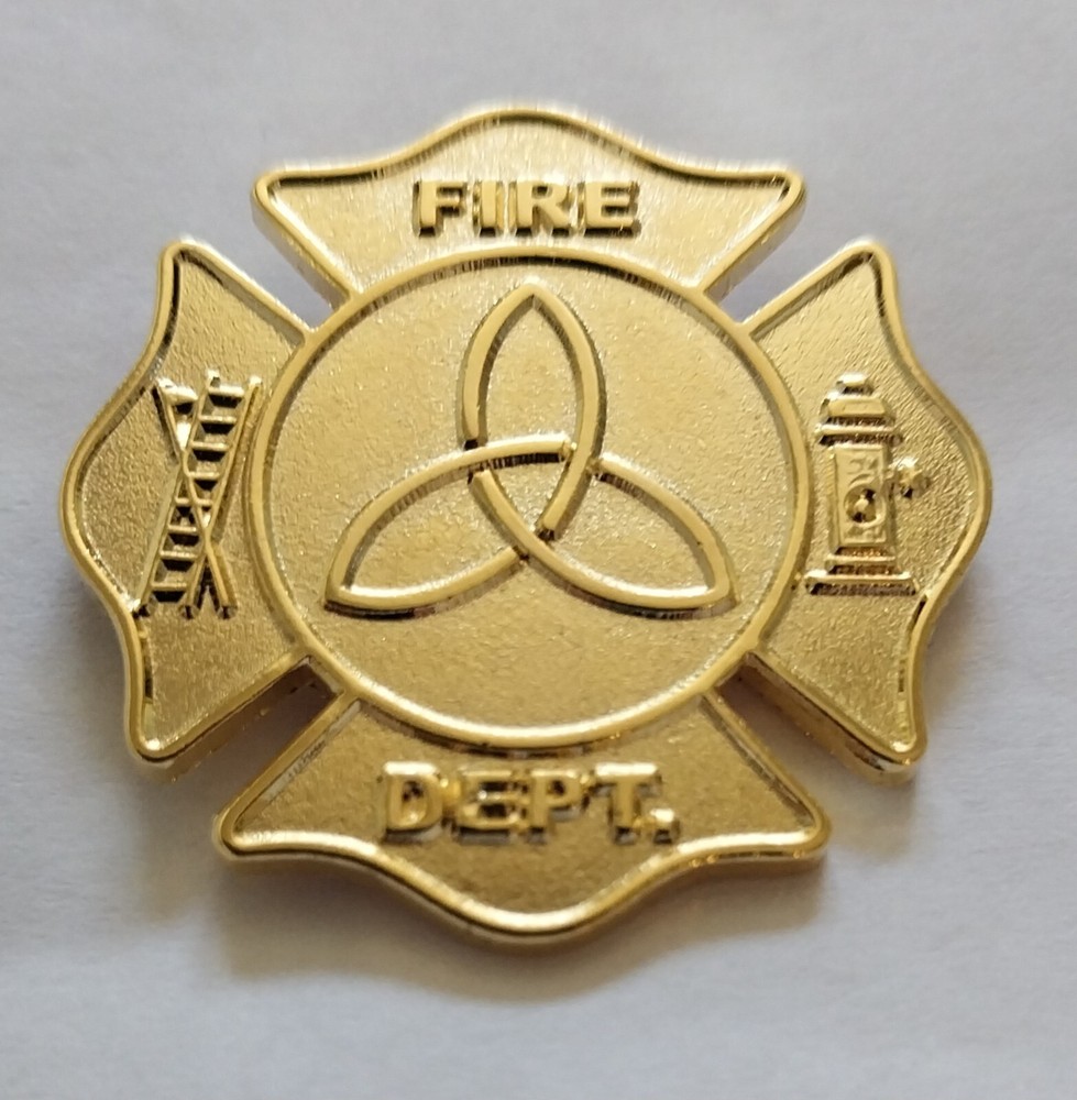FD FIRE DEPARTMENT TRINITY KNOT PIN