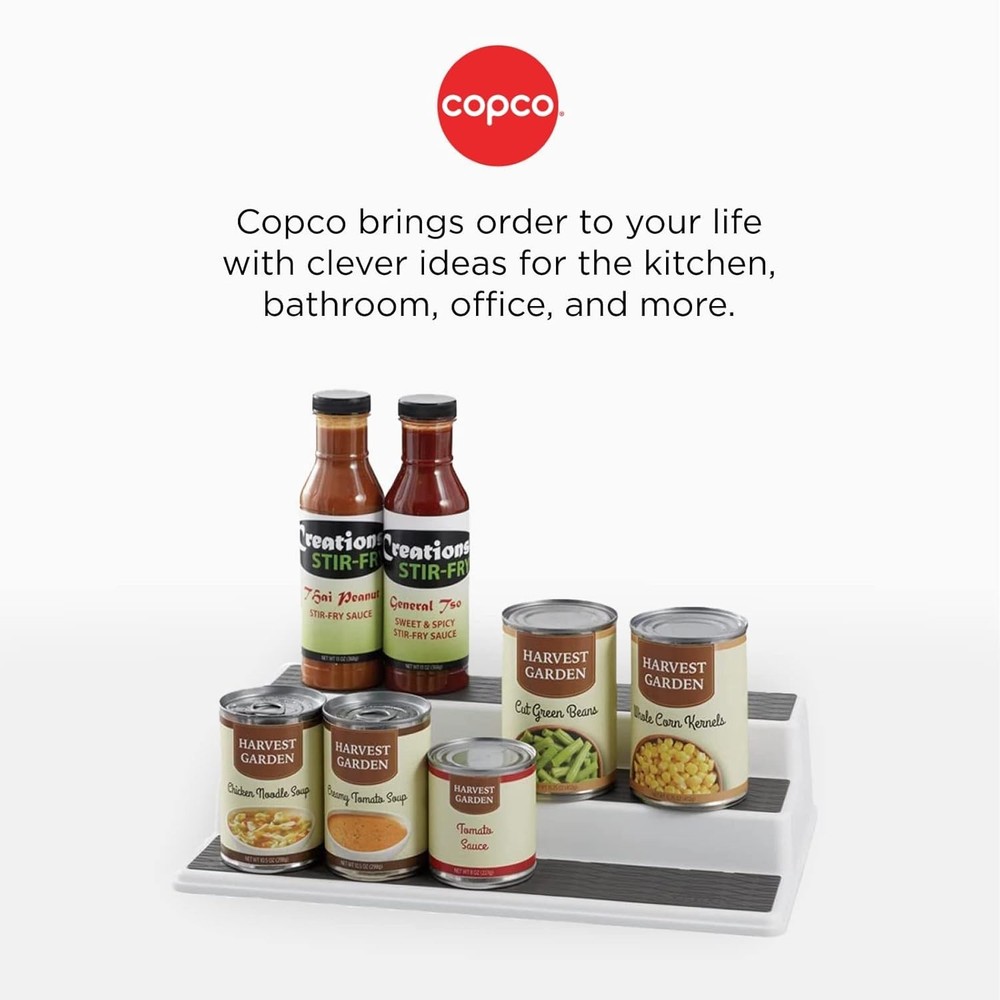 Compact 3-Tier Spice Organizer - Easy Clean 10-Inch Kitchen Cabinet Solution