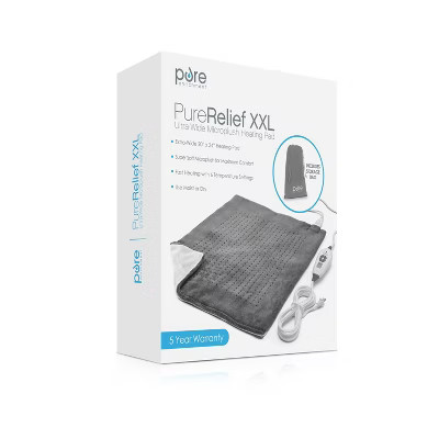 PureRelief XXL Electric Heating Pad by Pure Enrichment - Gray