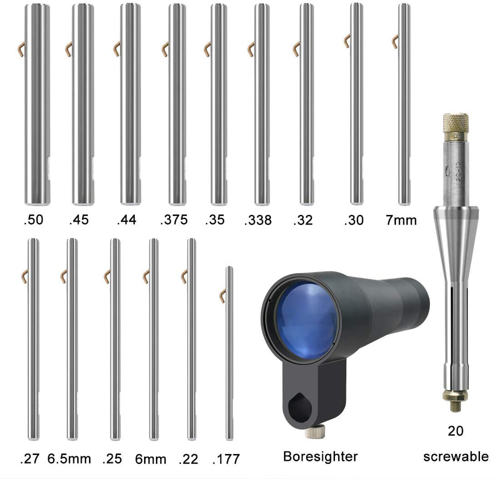 Rifle Scope Boresighter Kit Precision Accuracy Bore Sighter Sighting Set Arbor