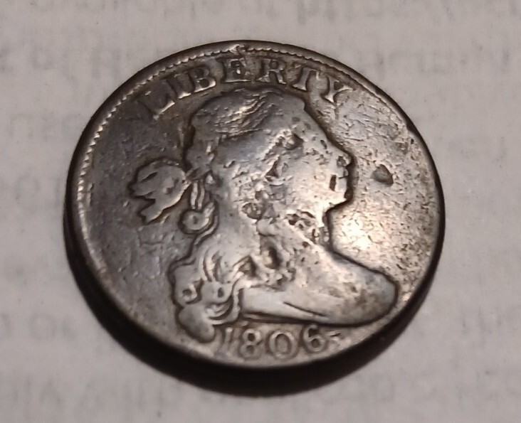 1806 Draped Bust Large Cent 1c Better Grade Damaged