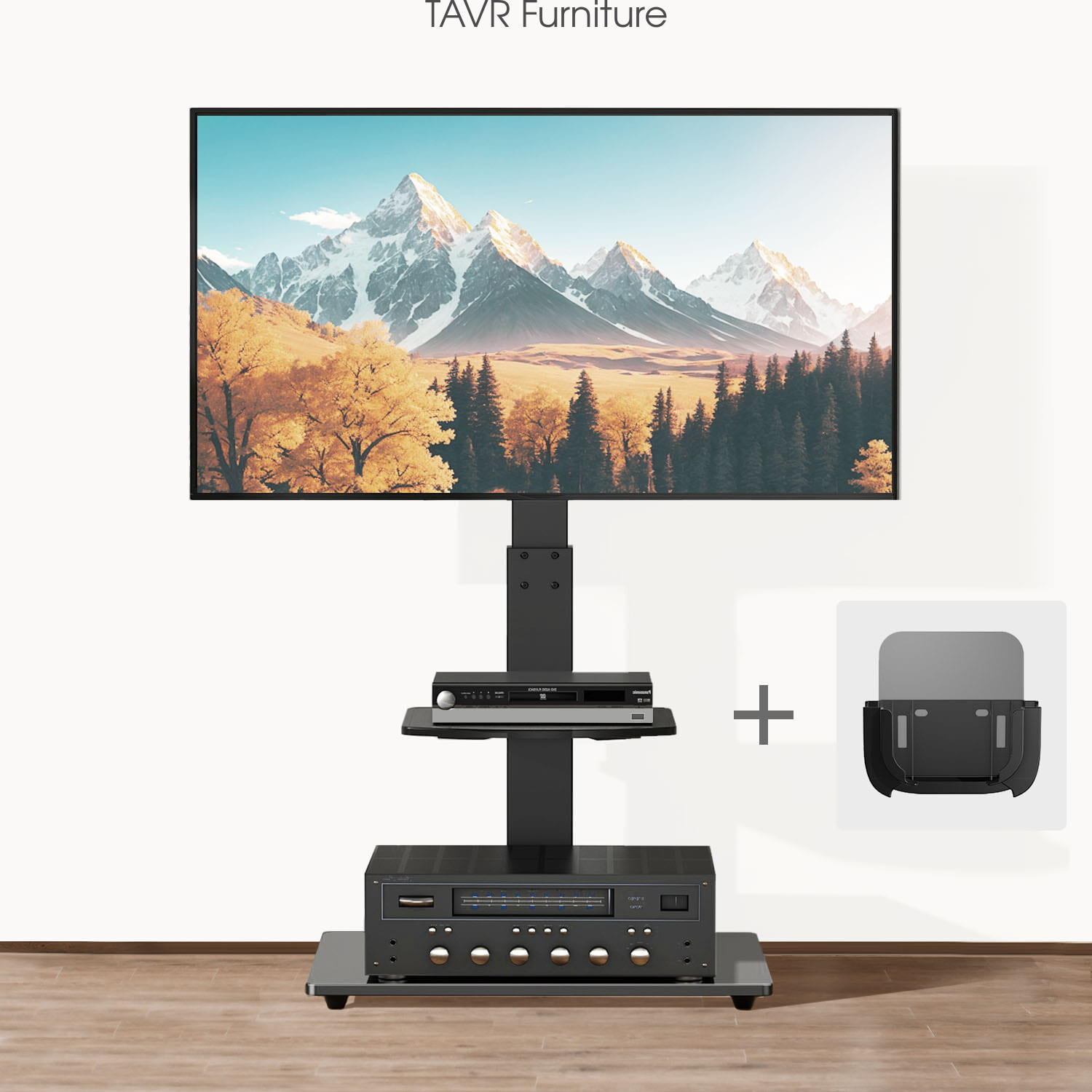 Swivel Floor TV Stand with Mount Bedroom for 32-65 inch LCD LED OLED TV