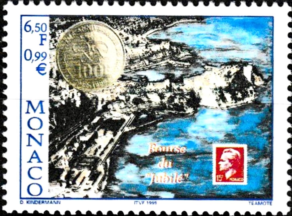 Monaco #YT2220 MNH 1999 Views Coin Map Rainier [2139]
