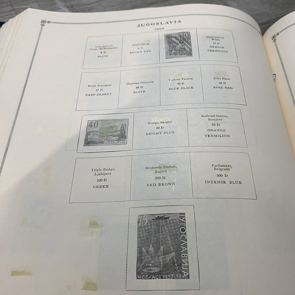 Scott International Blue Stamp Album 1956-1959 Part IV 4 Mostly Blank Missing US