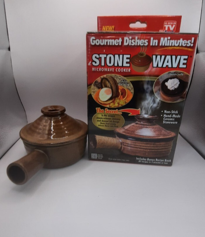 Ceramic Stone Wave Microwave Cooker Non-Stick Open Box