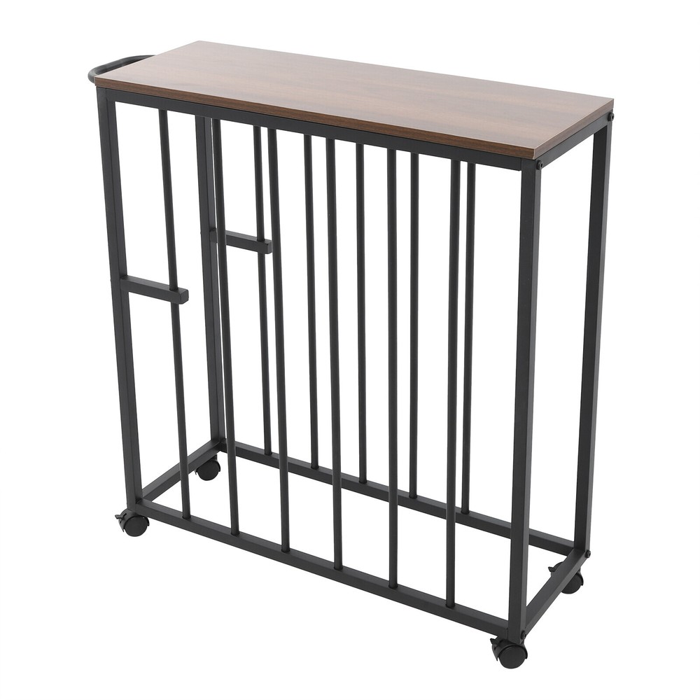 Black Painting Drying Rack with Storage, 4 Wheels for Easy Mobility
