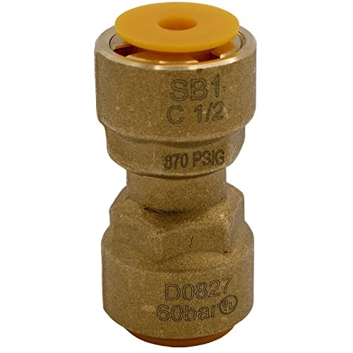 SB1 1/2 Inch Quick Connect HVAC Brass Coupler Fitting 1/2" SB1 Coupling